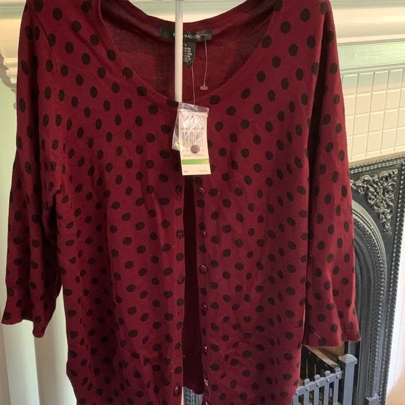 89th and Nadison cardigan in sugar plum and black. NWT. Retail 68 - Picture 1 of 3